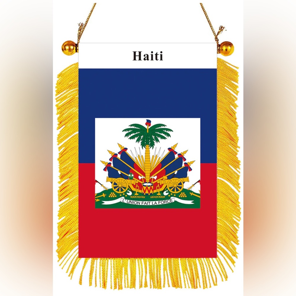 Haiti rear view mirror flag
